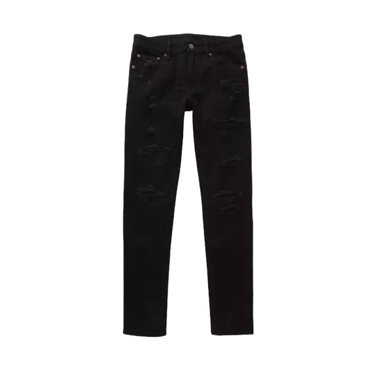 AE AIRFLEX+ ATHLETIC SKINNY JEAN NEGRO CON PARCHES
